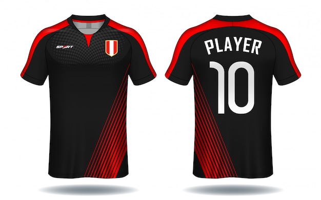 Soccer jersey template.