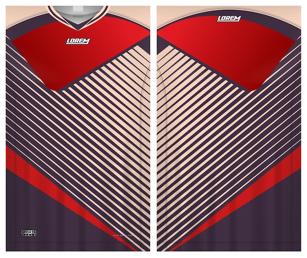 Soccer jersey tshirt sport template uniform front and back