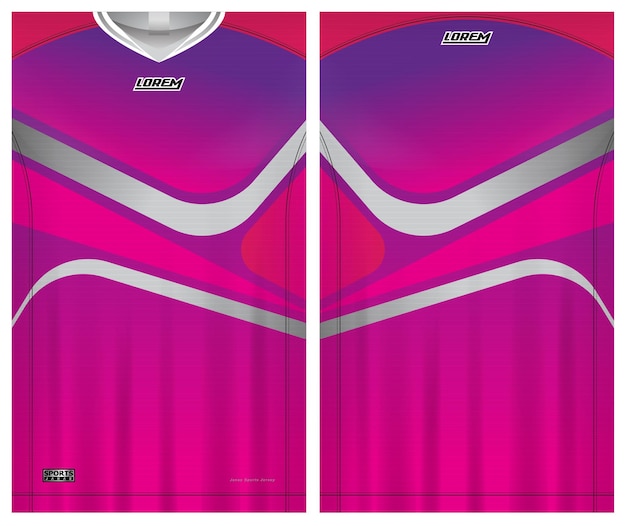 Soccer jersey tshirt sport template uniform front and back