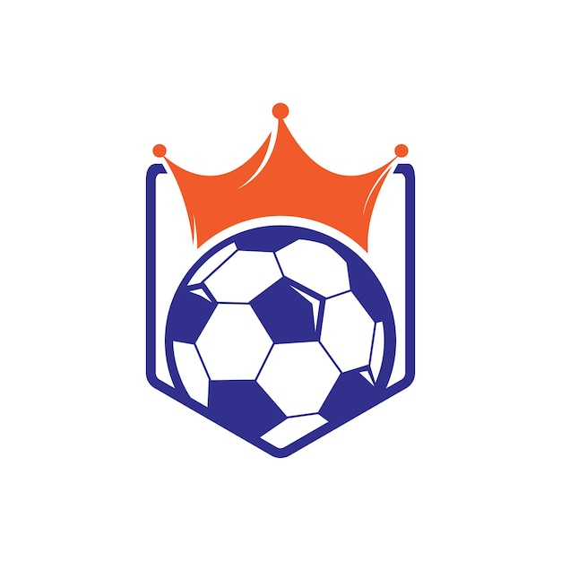 Soccer king vector logo design