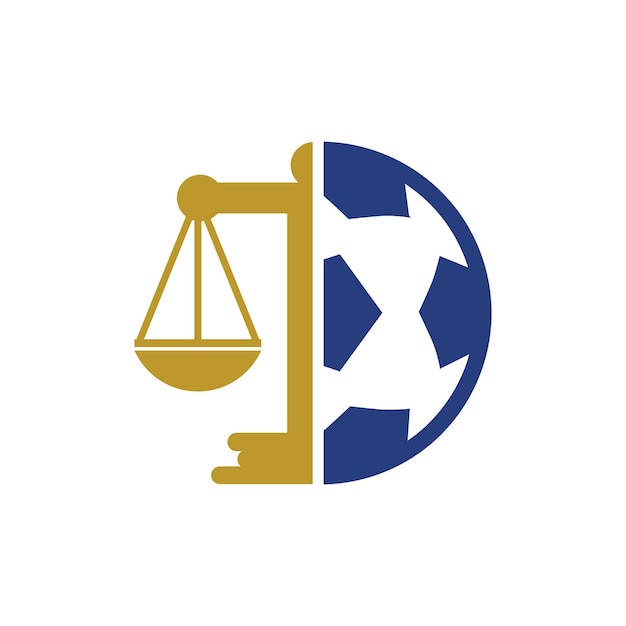 Soccer law vector logo design