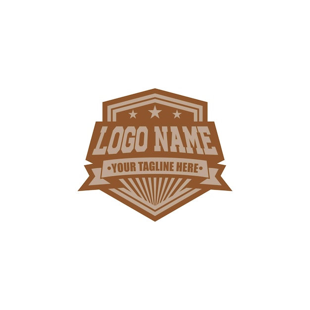 Soccer Logo or football club sign Badge Football logo with shield background vector design