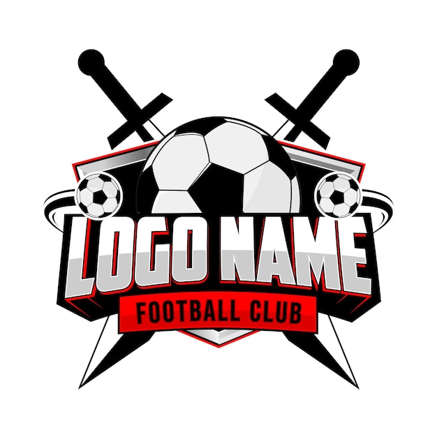 Vector soccer logo or football club sign badge