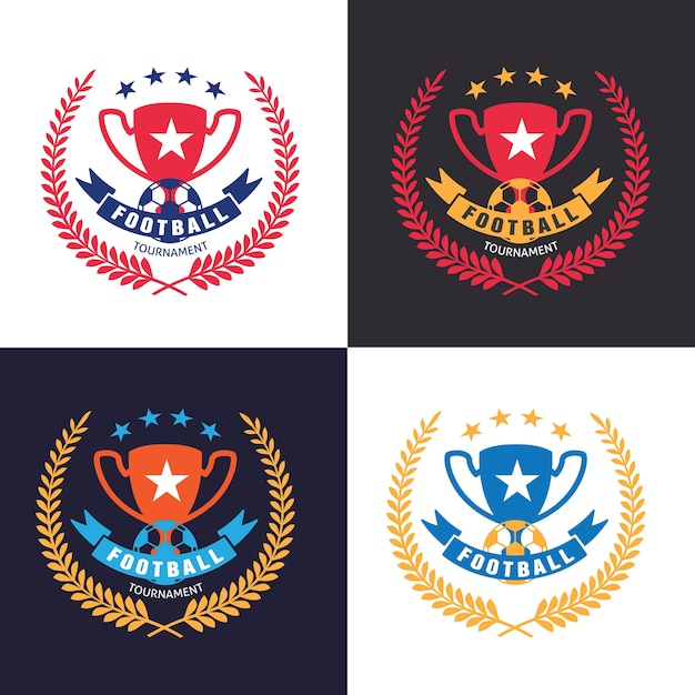 Vettore logo di calcio, logo di calcio, logo della squadra sportiva, vectortemplate