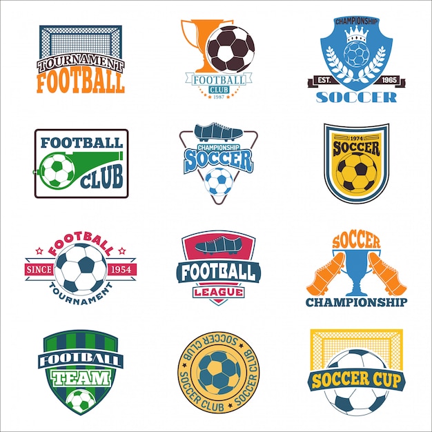 Soccer logo set.