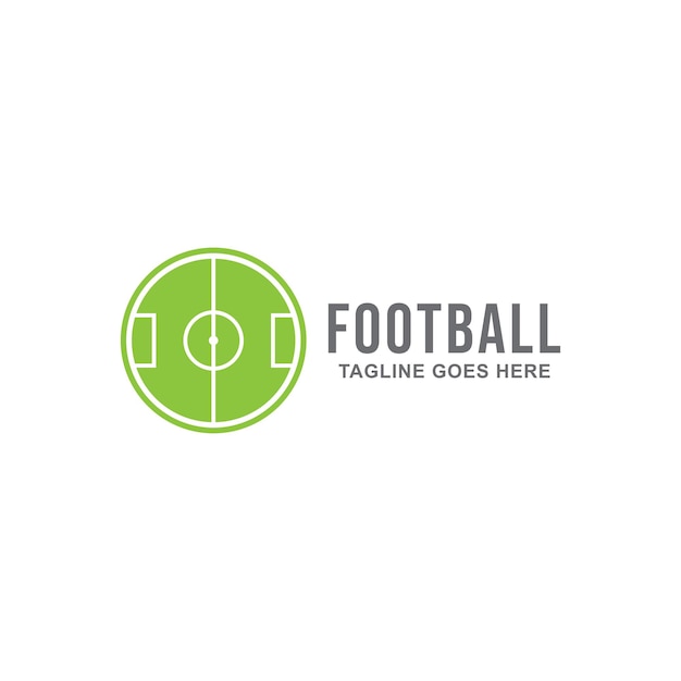 Disegno dell'icona di vettore del modello di logo di calcio