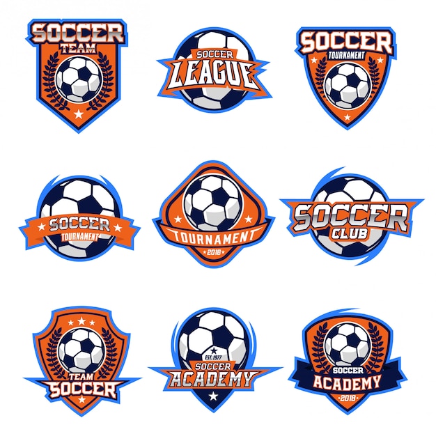 Soccer logo vector set