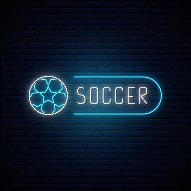 Insegna al neon di calcio