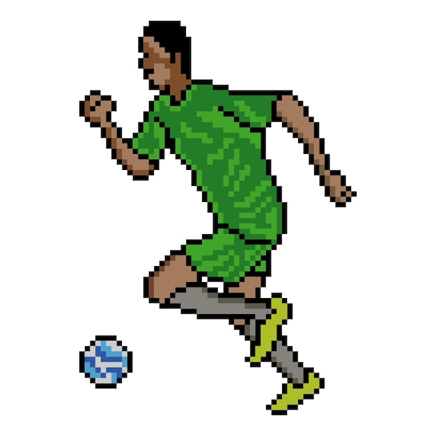 Vector soccer player dribbling the ball