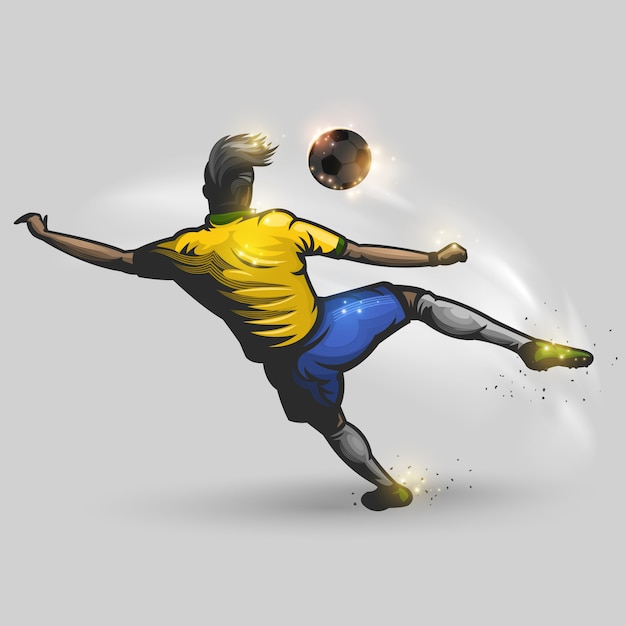 Vettore illustrazione del calciatore