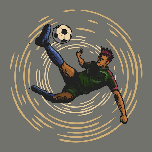 Soccer player illustration