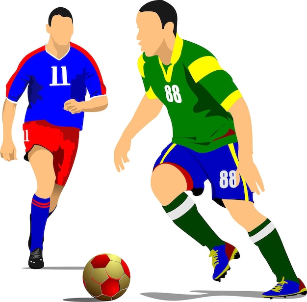 Soccer player poster Vector illustration