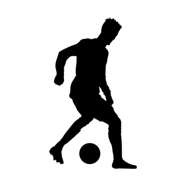 Vector soccer player silhouette vector