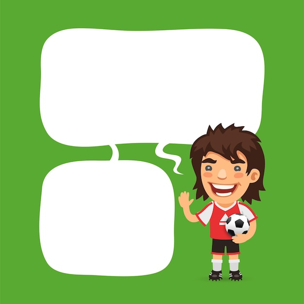 Soccer Player Speech Bubble