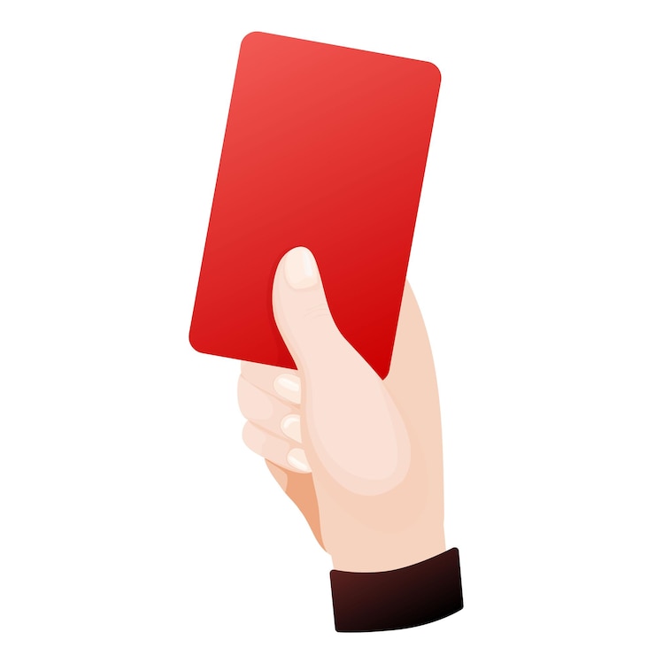 Vector soccer red card