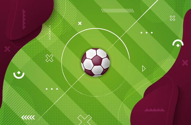 Vector soccer scoreboard design template with stadium
