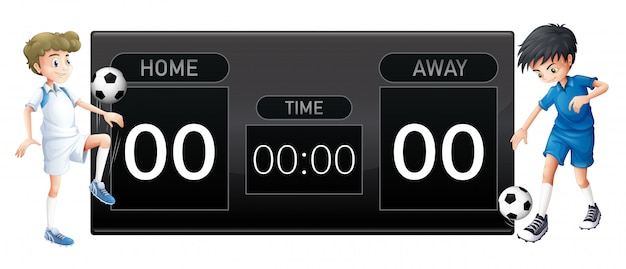 Vector a soccer scoreboard template