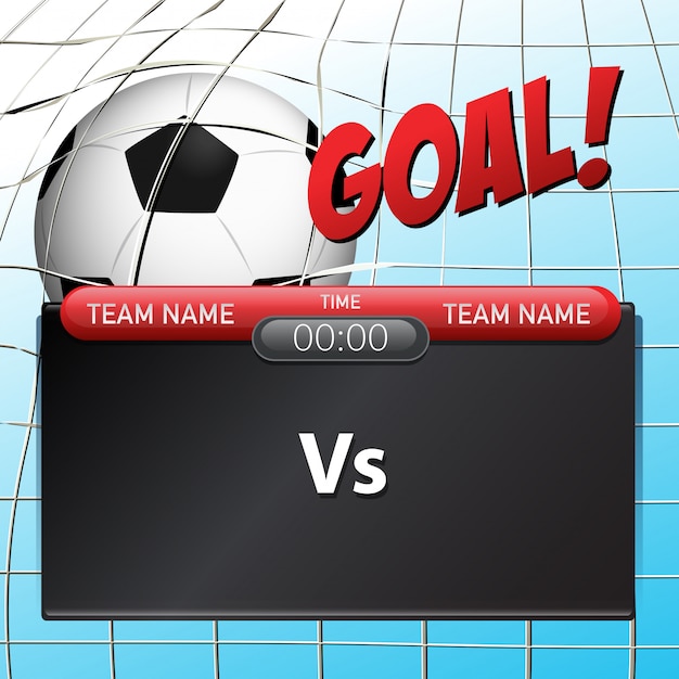 Vector a soccer scoreboard template