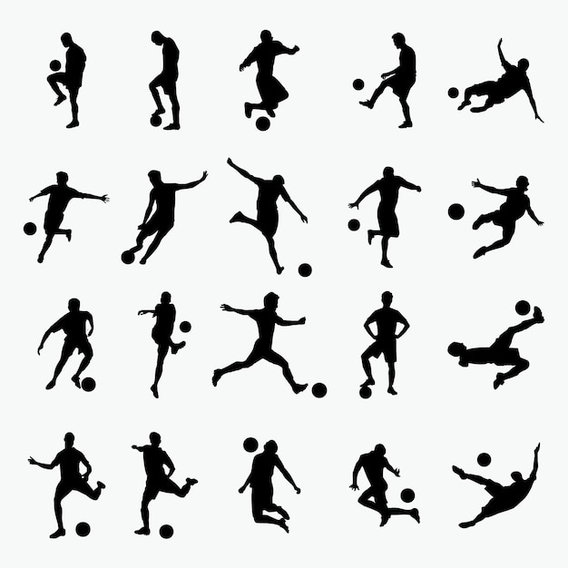 soccer silhouettes