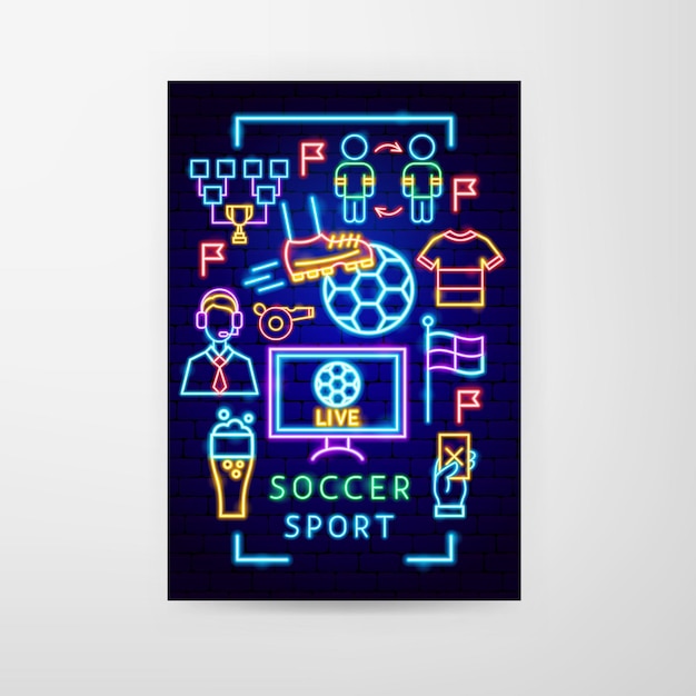 Soccer Sport Neon Flyer