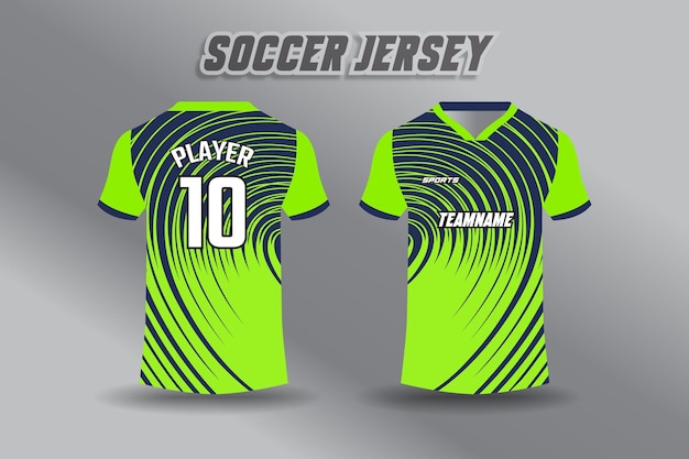 Soccer Sports Jersey Template Design For Team