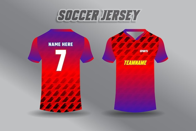 Soccer Sports Jersey Template Design For Team