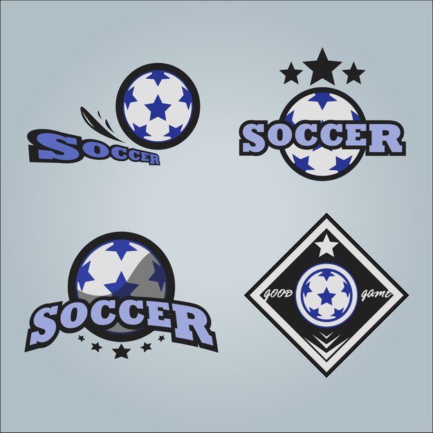 Soccer sports logo design template