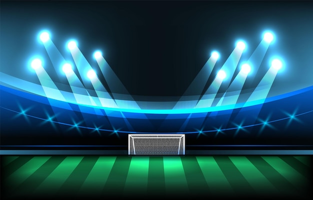 Vector soccer stadium background