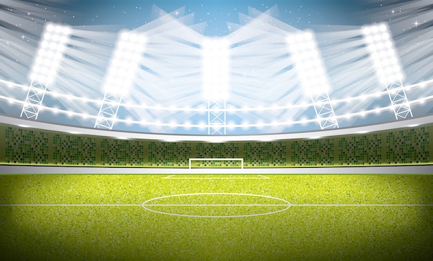 Vector soccer stadium. football arena. illustration.