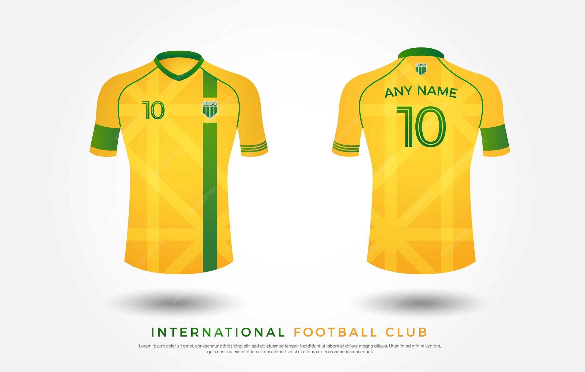 Premium Vector Soccer tshirt design uniform set of soccer kit