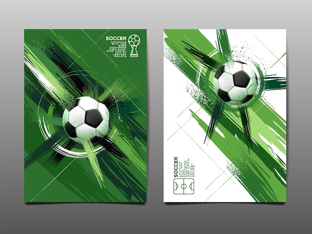 Vettore progettazione del modello di calcio banner di calcio progettazione del layout sportivo sketch disegno vettoriale sfondo astratto