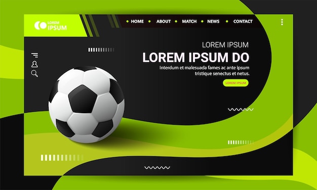 Soccer Template design , Football banner, Sport layout design, vector illustration