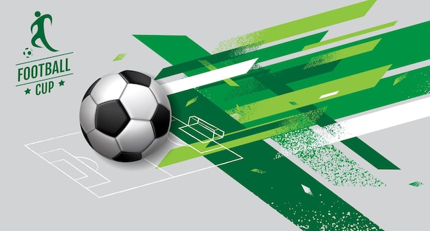 Soccer Template design Football banner Sport layout design vector