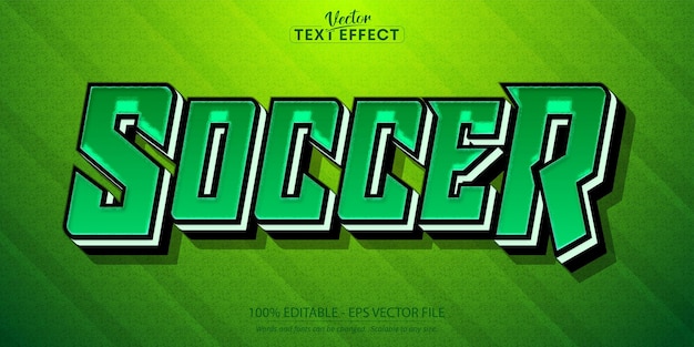 Soccer text effect editable sport and team text style