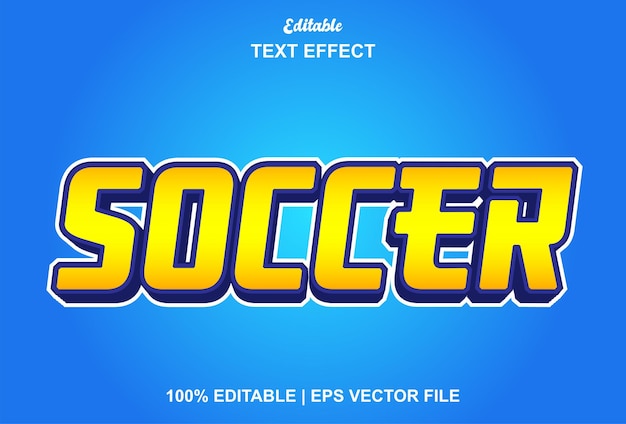 Soccer text effect with editable text style