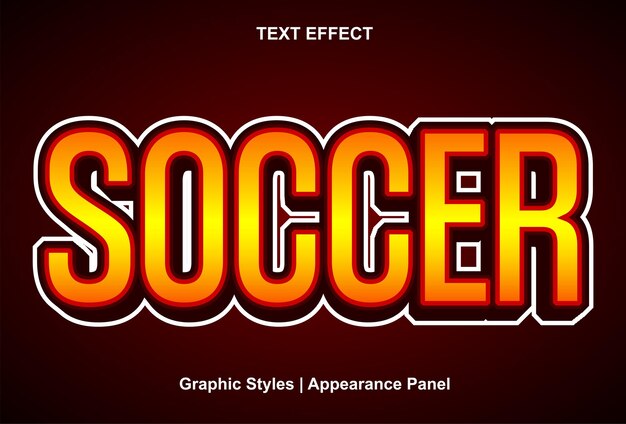 Soccer text effect with graphic style and editable