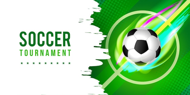 Vector soccer tournament banner design vector