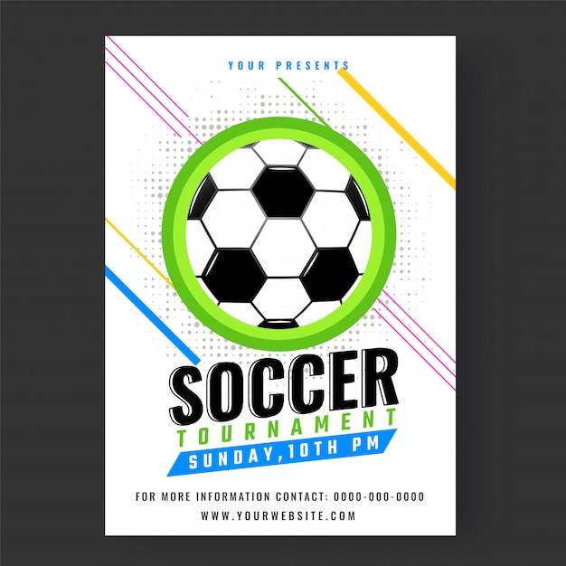 Soccer tournament flyer or banner designs