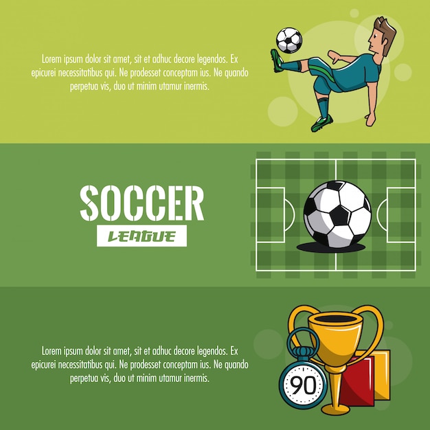 Soccer tournament infographic with elements