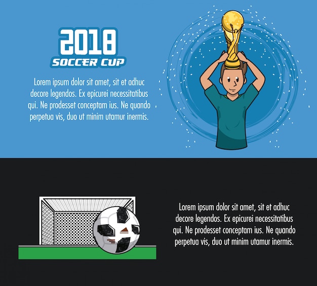 Soccer tournament infographic with elements