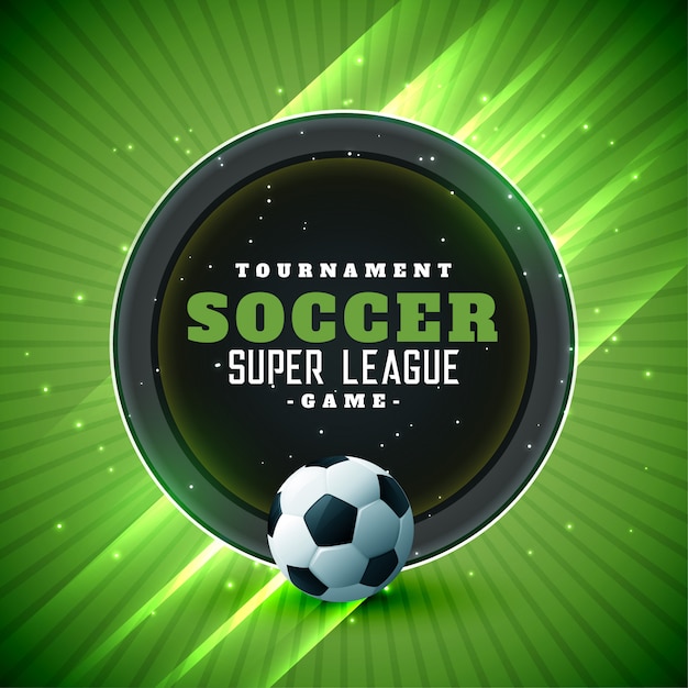 Soccer tournament league background with text space