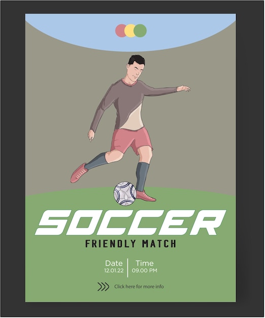 Vector soccer tournament poster