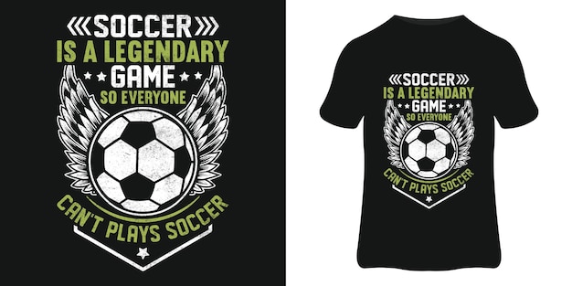 Soccer typography t shirt design lettering and quote vector