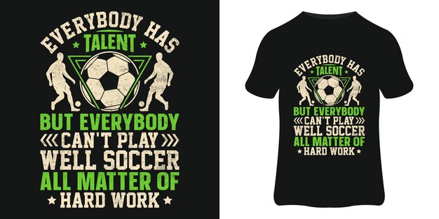 Vector soccer typography t shirt design lettering and quote vector