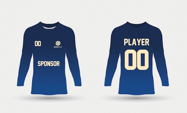 스포츠 티셔츠 디자인을 위한 축구 유니폼과 저지 템플릿 개념