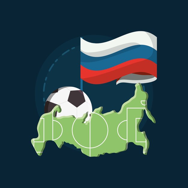 Soccer World Cup Rusland ontwerp