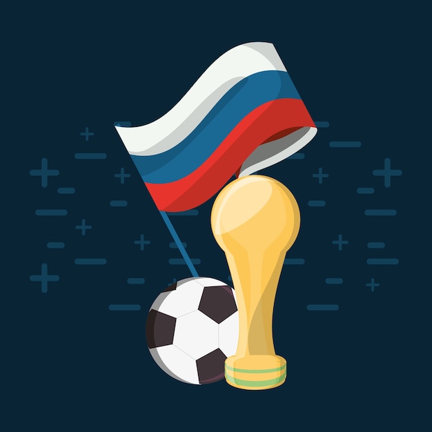 Soccer world cup russia design