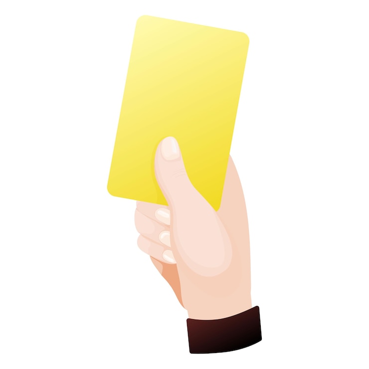 Vector soccer yellow card