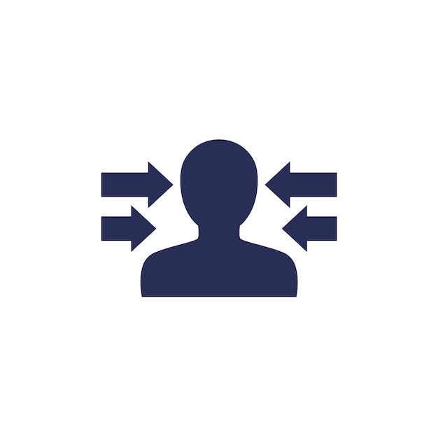 Sociaal drukpictogram op wit