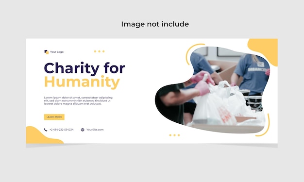 social activity and charity banner template